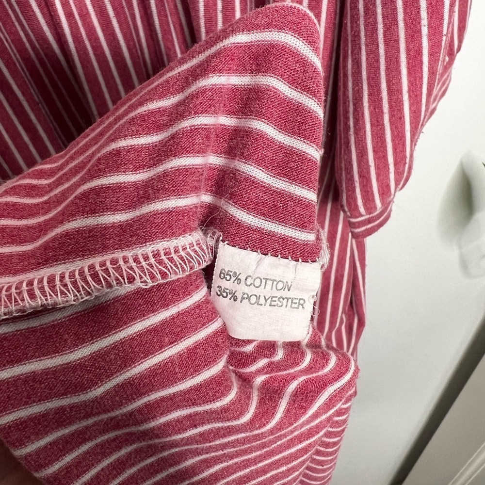 MEROKEETY Striped High Waist T Shirt Midi Dress with Pockets Size Large/X-Large - Picture 6 of 9